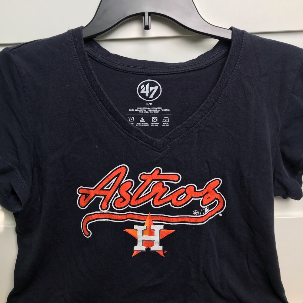 ASTROS t-shirt, worn out blue color 🧡💙🤟🏻